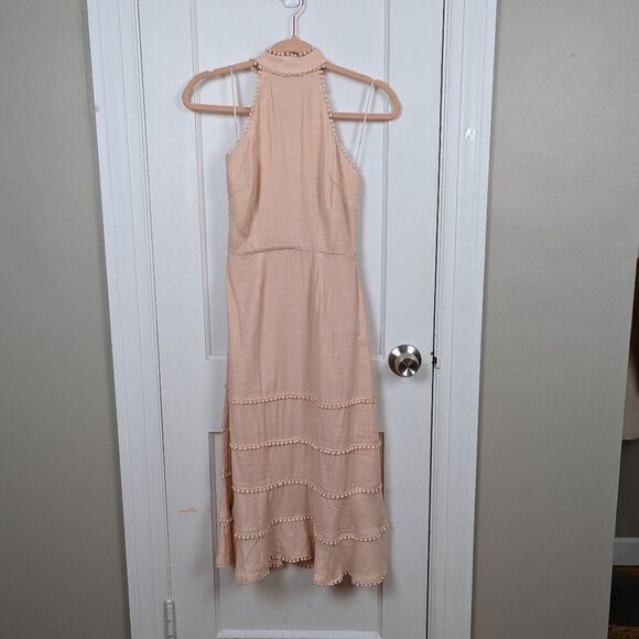 Finders | Blush Pink Halter Neck Midi/Maxi Dress Size XXS - Picture 1 of 8